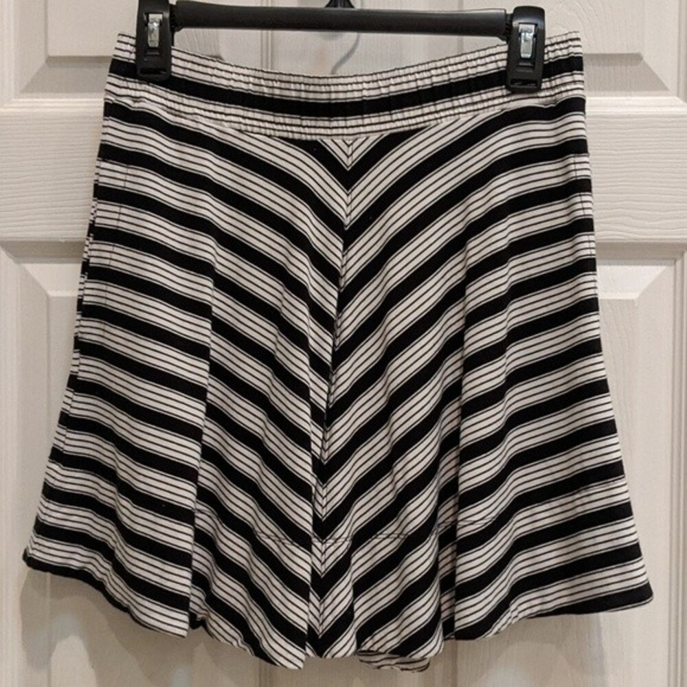 Loft Chevron Flair Skirt with Pockets Size Small P